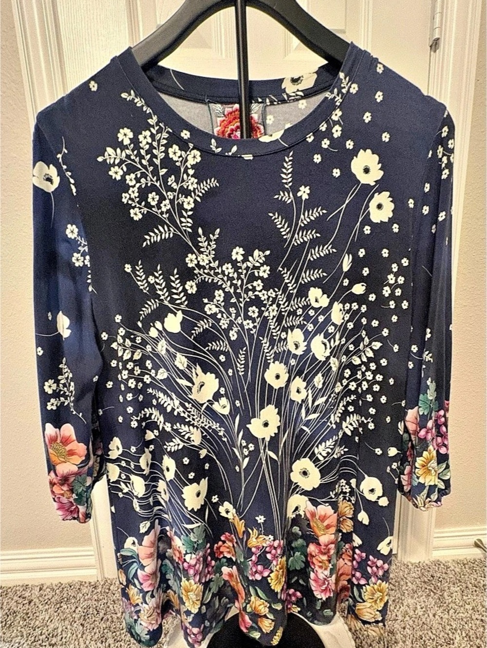 Johnny Was Floral Tunic in Blue